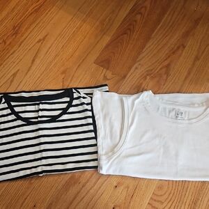 GAP Striped and White T-Shirts